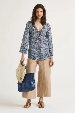 Maliparmi Chemises | CAFTAN FLOWER BATIK