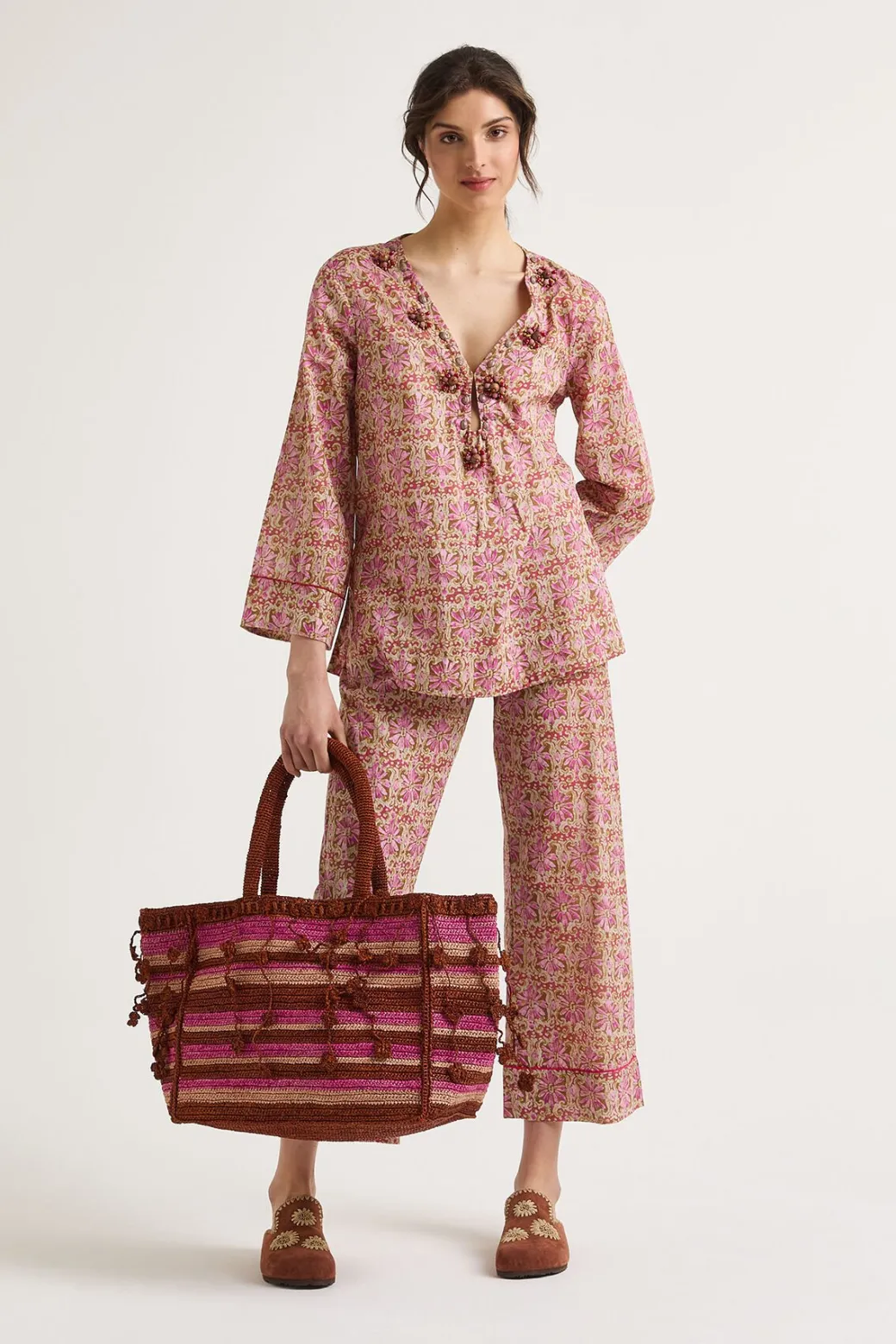 Maliparmi Chemises | CAFTAN FLOWER BATIK