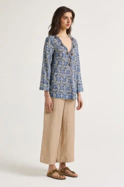 Maliparmi Chemises | CAFTAN FLOWER BATIK