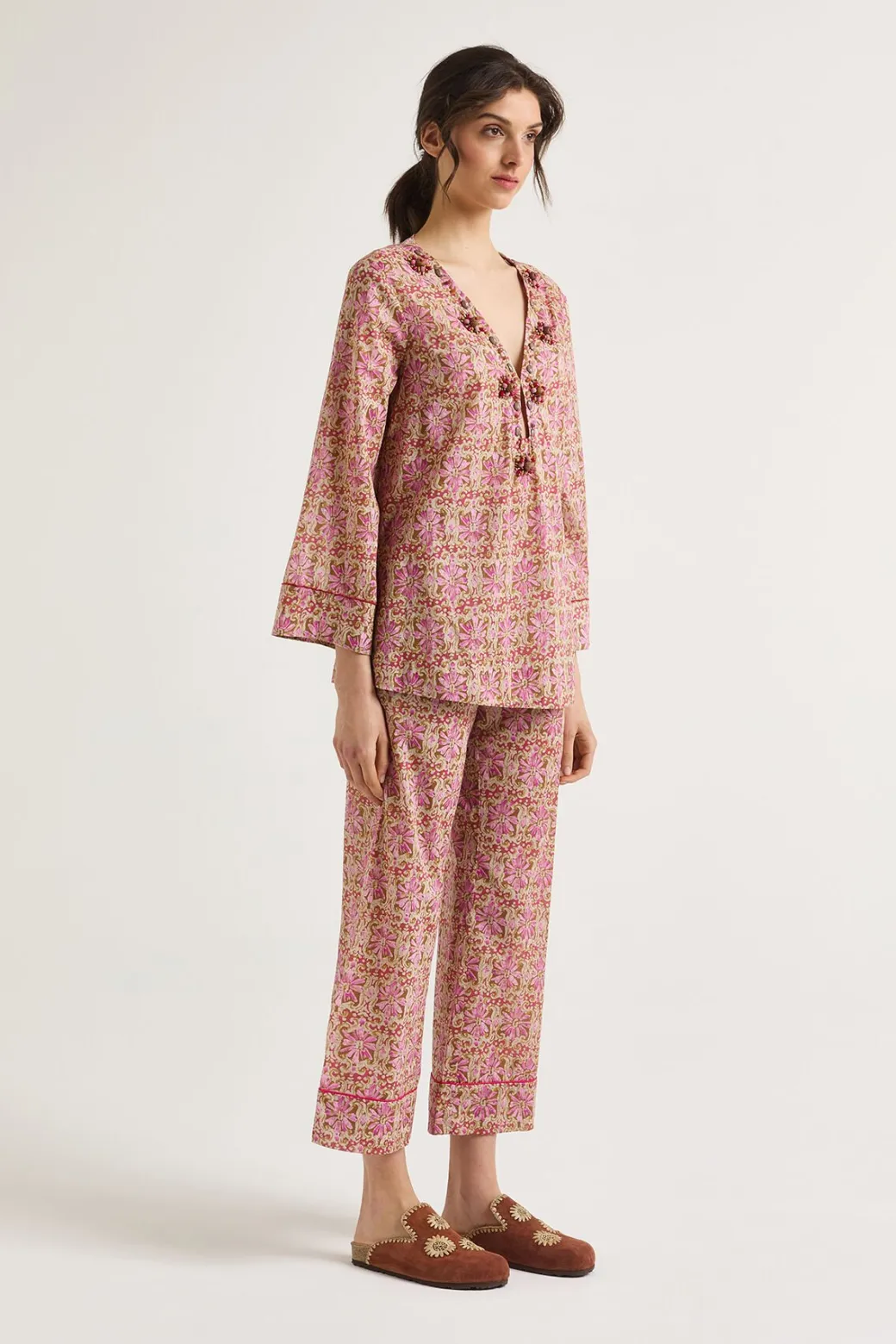 Maliparmi Chemises | CAFTAN FLOWER BATIK
