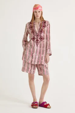 Maliparmi Chemises | CHEMISE CAFTAN WASHED STRIPES