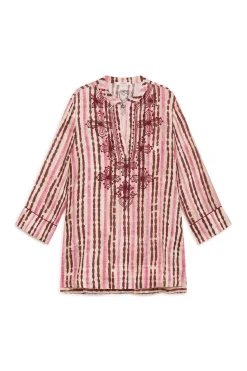 Maliparmi Chemises | CHEMISE CAFTAN WASHED STRIPES