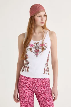 Maliparmi T-Shirts Et Tops | DÉBARDEUR PRECIOUS EMBROIDERY