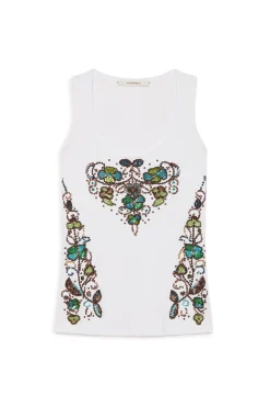 Maliparmi T-Shirts Et Tops | DÉBARDEUR PRECIOUS EMBROIDERY