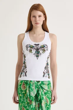 Maliparmi T-Shirts Et Tops | DÉBARDEUR PRECIOUS EMBROIDERY