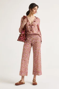 Maliparmi Pantalons | PANTALON FLOWER BATIK