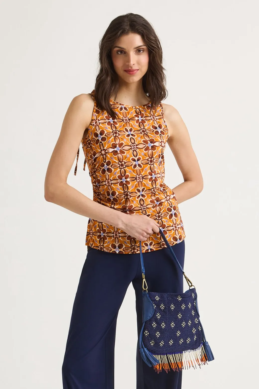 Maliparmi Jersey | Maliprecious | PETIT SAC PORTÉ ÉPAULE LEATHER & BEADS