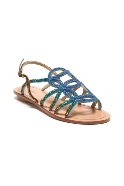 Maliparmi Sandales À Talons Bas | SANDALE CAPRI CUT SHADED EMBROIDERY
